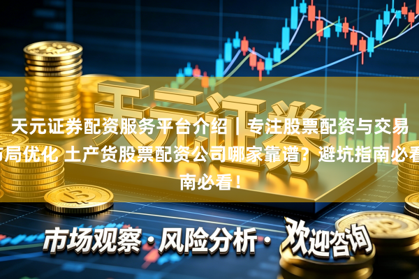 天元证券配资服务平台介绍｜专注股票配资与交易布局优化 土产货股票配资公司哪家靠谱？避坑指南必看！