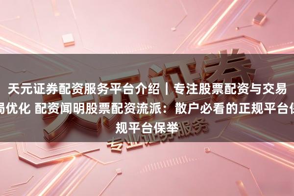 天元证券配资服务平台介绍|专注股票配资与交易布局优化 配资闻明股票配资流派:散户必看的正规平台保举